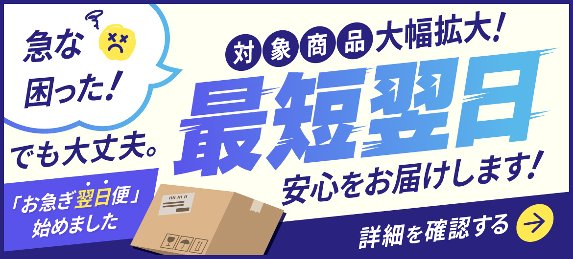 お急ぎ翌日便スタート