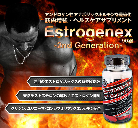 Estrogenex2ndGen600mg90錠 ボディビルダーやアスリート向けに、アンドロゲン性アナボリックホルモンを最適化